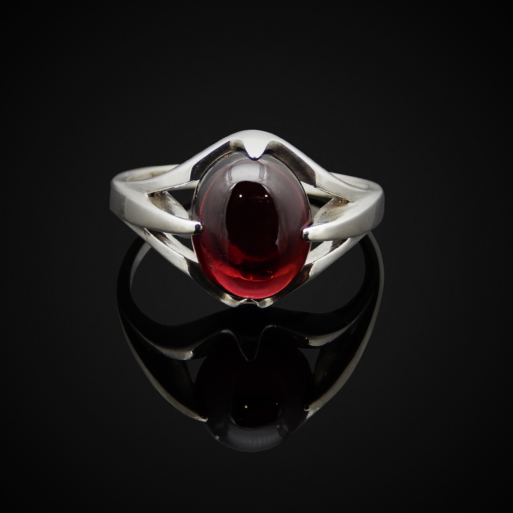 Vampire, Vampire Ring, Blood Ring, Garnet, Witch Ring, Sterling Silver Ring, Silver Ring, White Gold Ring, Gold, Magic Ring, Fantasy Ring, Large Stone Ring, Solid Gold Ring, Eldridge Jewelry