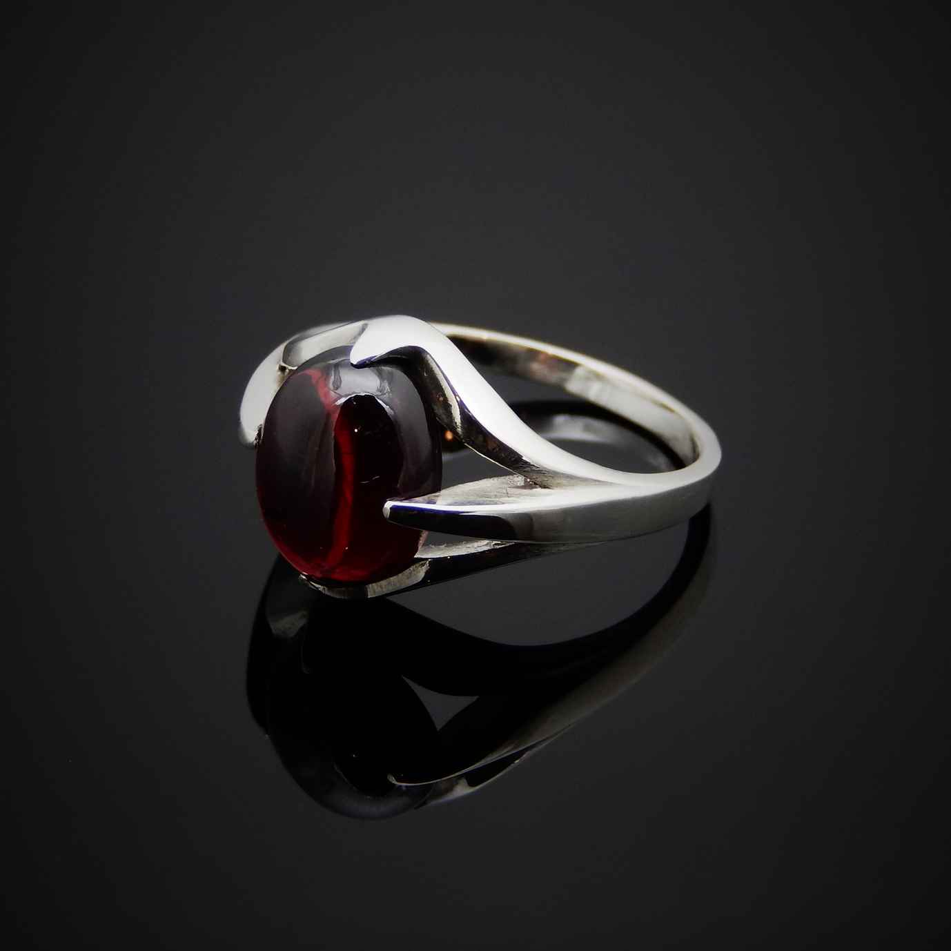 Vampire, Vampire Ring, Blood Ring, Garnet, Witch Ring, Sterling Silver Ring, Silver Ring, White Gold Ring, Gold, Magic Ring, Fantasy Ring, Large Stone Ring, Solid Gold Ring, Eldridge Jewelry