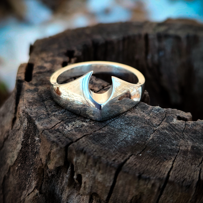 Ring on Stump, Asymmetrical Ring, Sterling Silver Ring, Silver Ring, White Gold Ring, Gold, Magic Ring, Fantasy Ring, Solid Gold Ring, Eldridge Jewelry